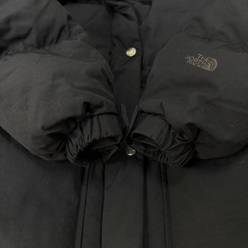 ザノースフェイス THE NORTH FACE ジャケット、上着 ダウンジャケット ndw92531 CAMP SIERRA SHORT black XL ダブルジップ フード取り外し可能 XL ロゴ、文字 黒 / ブラック / black レディース USED 古着 中古 50161339