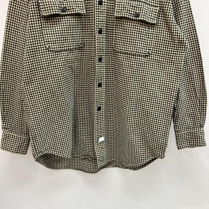 ポロバイラルフローレン Polo by RALPH LAUREN シャツ、ブラウス 長袖 90s ハウンドトゥース バンドカラー ネル ワークシャツ M メンズ USED 古着 中古 50161371
