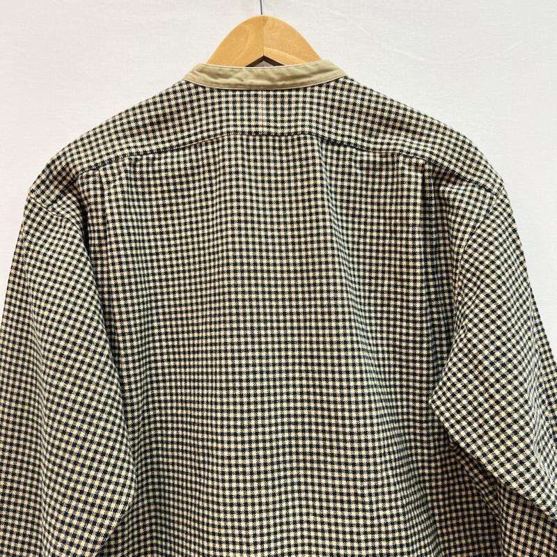 ポロバイラルフローレン Polo by RALPH LAUREN シャツ、ブラウス 長袖 90s ハウンドトゥース バンドカラー ネル ワークシャツ M メンズ USED 古着 中古 50161371