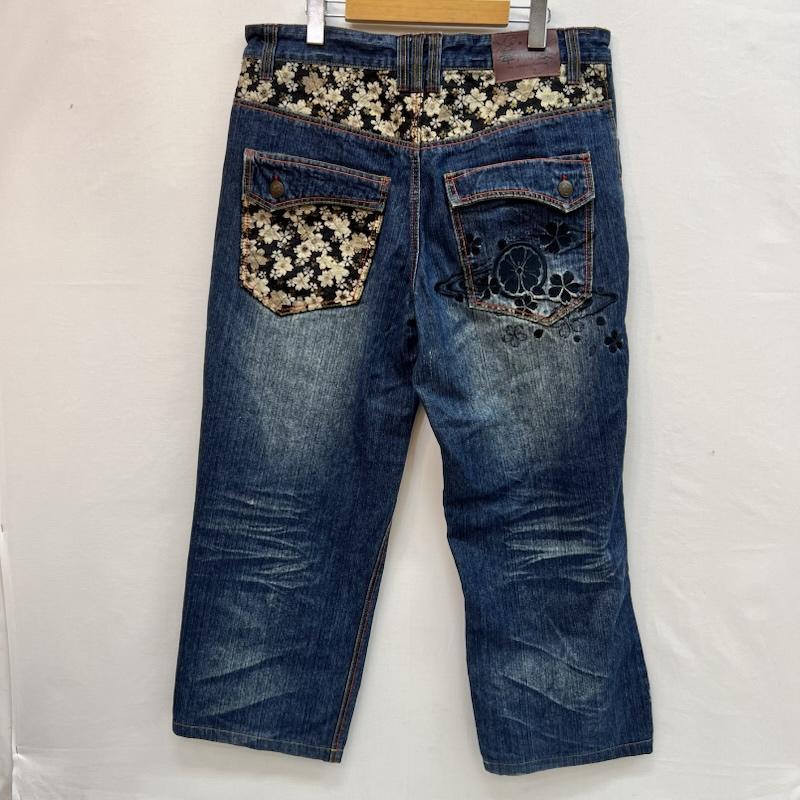 古着 USED パンツ デニム、ジーンズ 華鳥桜 和柄 刺繍 デニムパンツ 36インチ メンズ USED 古着 中古 50161379