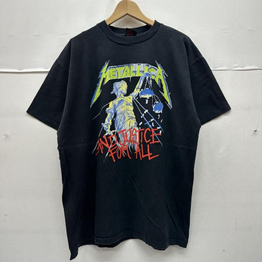 古着 USED Tシャツ 半袖 80s USA製 METALLICA And Justice for All バンド プリント Tシャツ バンT XL 黒 / ブラック / black メンズ USED 古着 中古 50161388