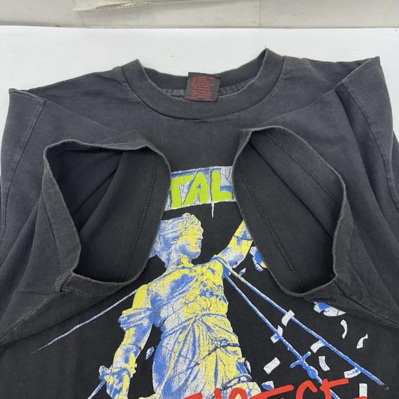 古着 USED Tシャツ 半袖 80s USA製 METALLICA And Justice for All バンド プリント Tシャツ バンT XL 黒 / ブラック / black メンズ USED 古着 中古 50161388