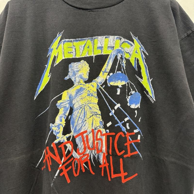 古着 USED Tシャツ 半袖 80s USA製 METALLICA And Justice for All バンド プリント Tシャツ バンT XL 黒 / ブラック / black メンズ USED 古着 中古 50161388