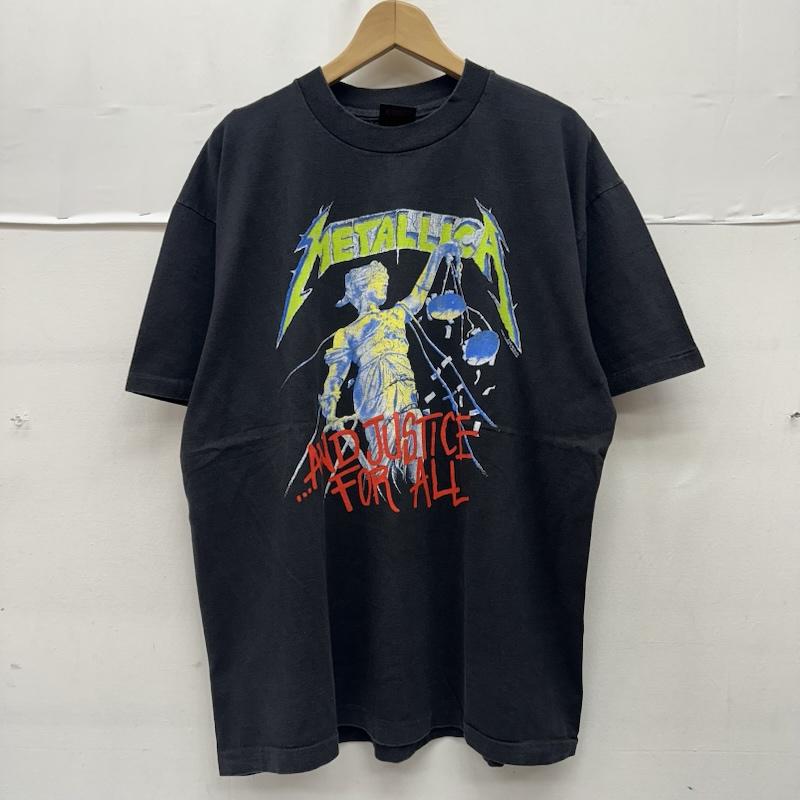 古着 USED Tシャツ 半袖 80s USA製 METALLICA And Justice for All バンド プリント Tシャツ バンT XL 黒 / ブラック / black メンズ USED 古着 中古 50161389