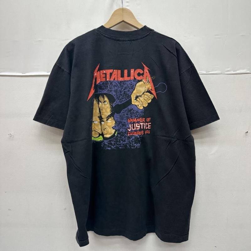 古着 USED Tシャツ 半袖 80s USA製 METALLICA And Justice for All バンド プリント Tシャツ バンT XL 黒 / ブラック / black メンズ USED 古着 中古 50161389
