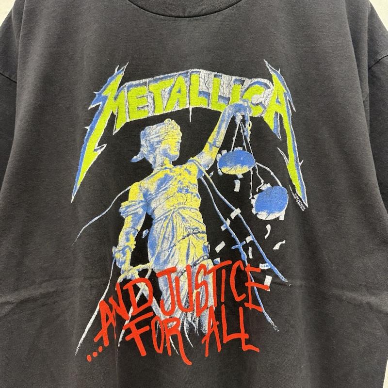 古着 USED Tシャツ 半袖 80s USA製 METALLICA And Justice for All バンド プリント Tシャツ バンT XL 黒 / ブラック / black メンズ USED 古着 中古 50161389