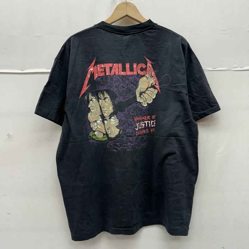 古着 USED Tシャツ 半袖 80s USA製 METALLICA Damaged Justice バンド プリント Tシャツ スカル バンＴ XL 黒 / ブラック / black X ダークグレー / ダークグレー / メンズ USED 古着 中古 50161391