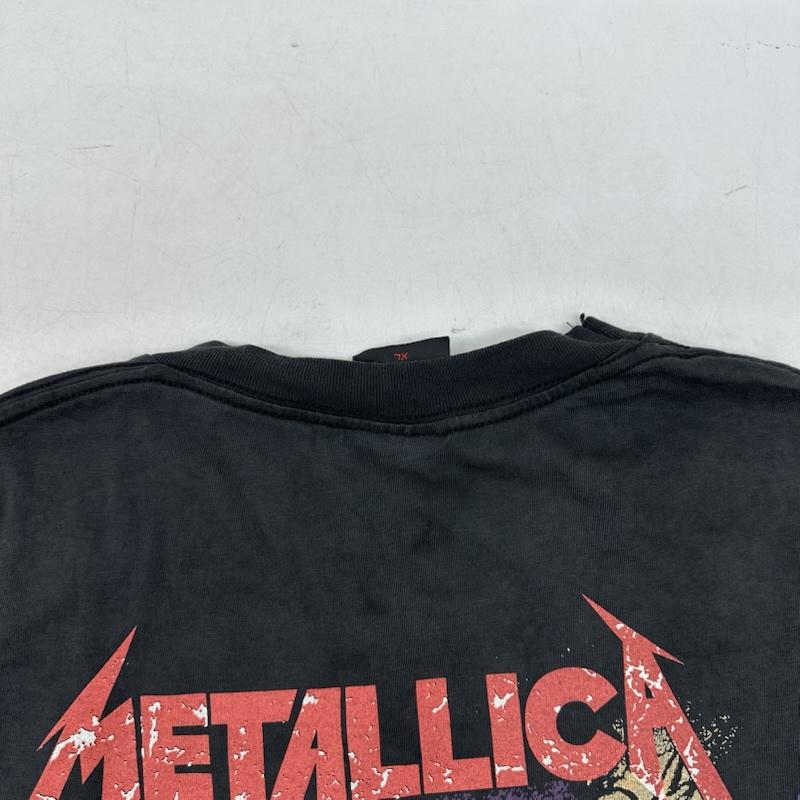 古着 USED Tシャツ 半袖 80s USA製 METALLICA Damaged Justice バンド プリント Tシャツ スカル バンＴ XL 黒 / ブラック / black X ダークグレー / ダークグレー / メンズ USED 古着 中古 50161391