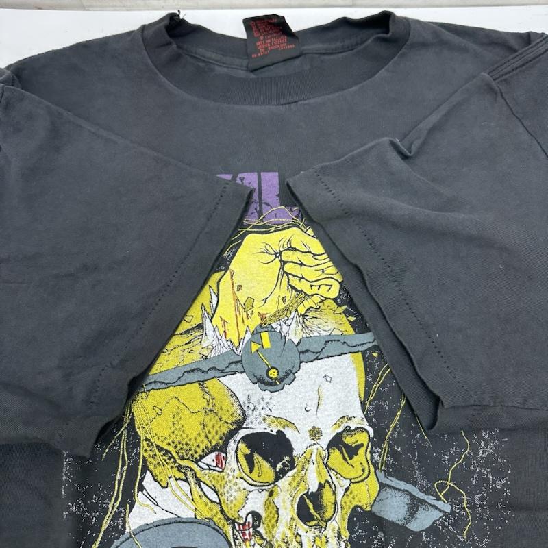 古着 USED Tシャツ 半袖 80s USA製 METALLICA Damaged Justice バンド プリント Tシャツ スカル バンＴ XL 黒 / ブラック / black X ダークグレー / ダークグレー / メンズ USED 古着 中古 50161391