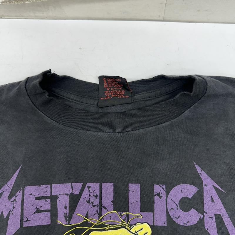 古着 USED Tシャツ 半袖 80s USA製 METALLICA Damaged Justice バンド プリント Tシャツ スカル バンＴ XL 黒 / ブラック / black X ダークグレー / ダークグレー / メンズ USED 古着 中古 50161391