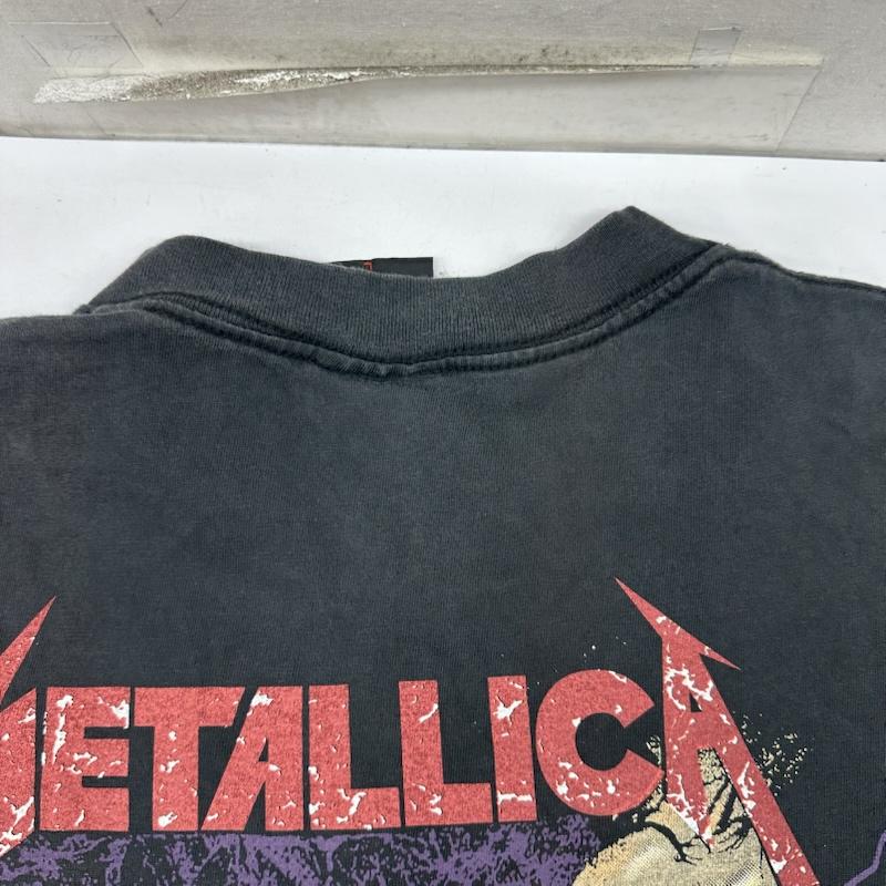古着 USED Tシャツ 半袖 80s USA製 METALLICA Damaged Justice バンド プリント Tシャツ スカル バンＴ L 黒 / ブラック / black X ダークグレー / ダークグレー / メンズ USED 古着 中古 50161392
