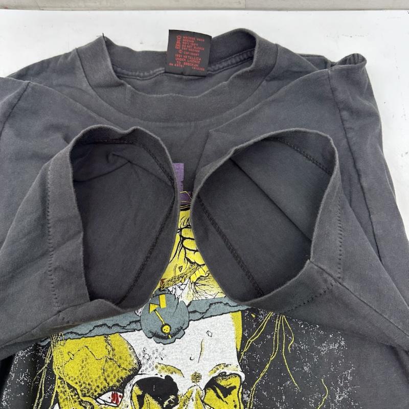 古着 USED Tシャツ 半袖 80s USA製 METALLICA Damaged Justice バンド プリント Tシャツ スカル バンＴ L 黒 / ブラック / black X ダークグレー / ダークグレー / メンズ USED 古着 中古 50161392