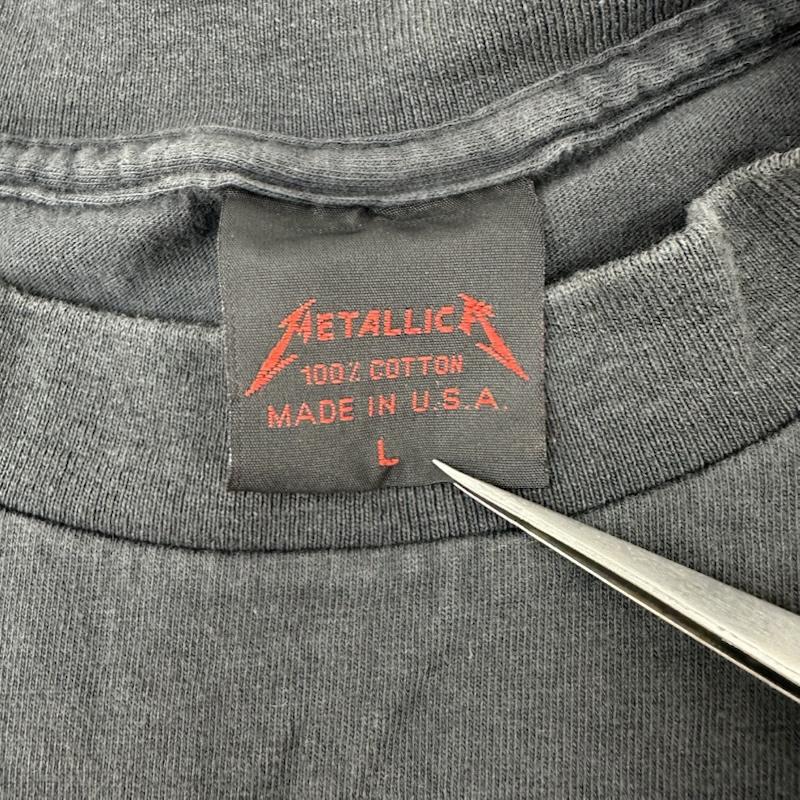 古着 USED Tシャツ 半袖 80s USA製 METALLICA Damaged Justice バンド プリント Tシャツ スカル バンＴ L 黒 / ブラック / black X ダークグレー / ダークグレー / メンズ USED 古着 中古 50161392