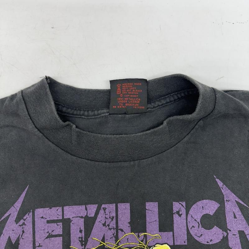 古着 USED Tシャツ 半袖 80s USA製 METALLICA Damaged Justice バンド プリント Tシャツ スカル バンＴ L 黒 / ブラック / black X ダークグレー / ダークグレー / メンズ USED 古着 中古 50161392