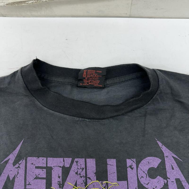 古着 USED Tシャツ 半袖 80s USA製 METALLICA Damaged Justice バンド プリント Tシャツ スカル バンＴ XL 黒 / ブラック / black X ダークグレー / ダークグレー / メンズ USED 古着 中古 50161393