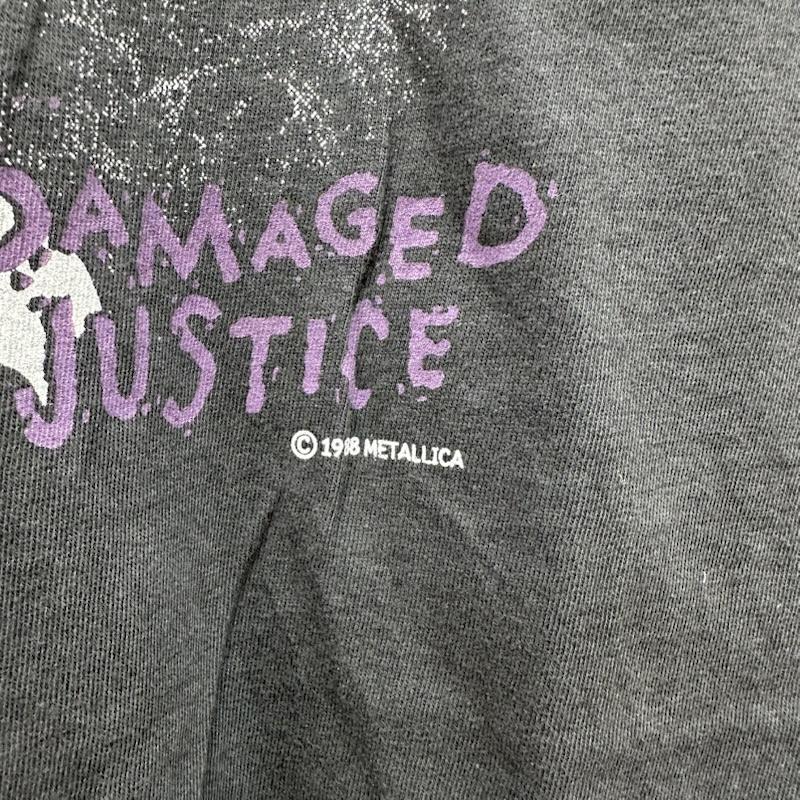 古着 USED Tシャツ 半袖 80s USA製 METALLICA Damaged Justice バンド プリント Tシャツ スカル バンＴ XL 黒 / ブラック / black X ダークグレー / ダークグレー / メンズ USED 古着 中古 50161393