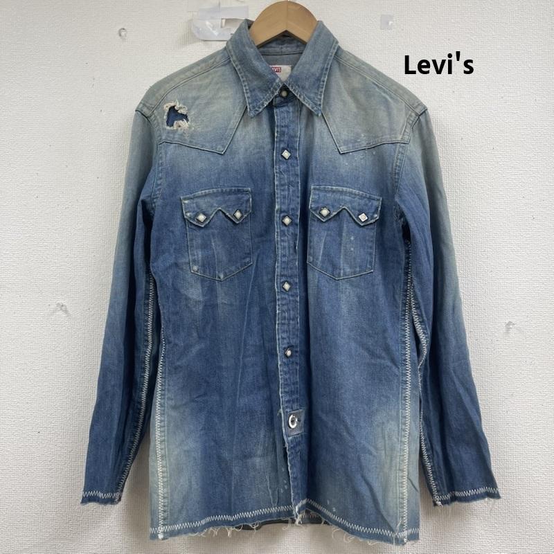 リーバイス Levi s シャツ、ブラウス 半袖 ショートホーンタグ 復刻 モデル デニム ウエスタン シャツ 60504-5375 L インディゴ / インディゴ / Indigo メンズ USED 古着 中古 50161409