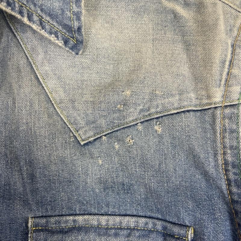 リーバイス Levi s シャツ、ブラウス 半袖 ショートホーンタグ 復刻 モデル デニム ウエスタン シャツ 60504-5375 L インディゴ / インディゴ / Indigo メンズ USED 古着 中古 50161409