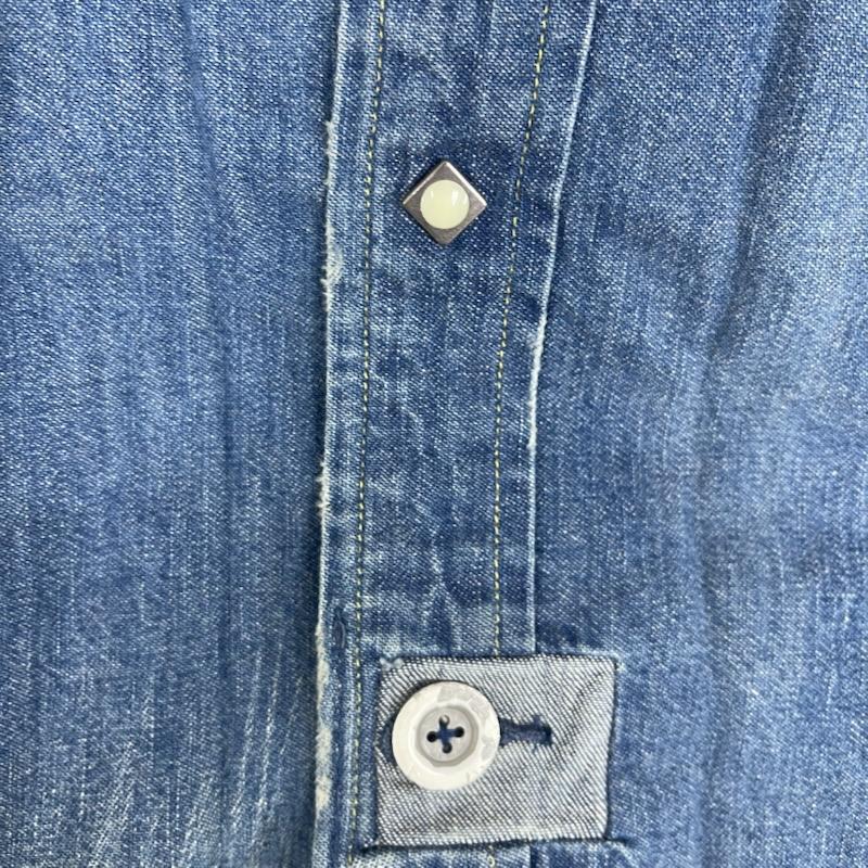 リーバイス Levi s シャツ、ブラウス 半袖 ショートホーンタグ 復刻 モデル デニム ウエスタン シャツ 60504-5375 L インディゴ / インディゴ / Indigo メンズ USED 古着 中古 50161409