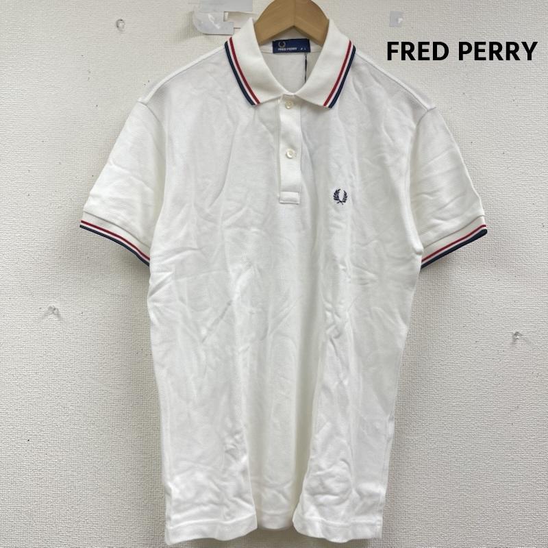 フレッドペリー FRED PERRY ポロシャツ 半袖 日本製 ティップライン ロゴ 刺繍 ポロシャツ f1102 L 白 / ホワイト / white メンズ USED 古着 中古 50161416