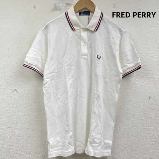 フレッドペリー FRED PERRY ポロシャツ 半袖 日本製 ティップライン ロゴ 刺繍 ポロシャツ f1102 L 白 / ホワイト / white メンズ USED 古着 中古 50161416
