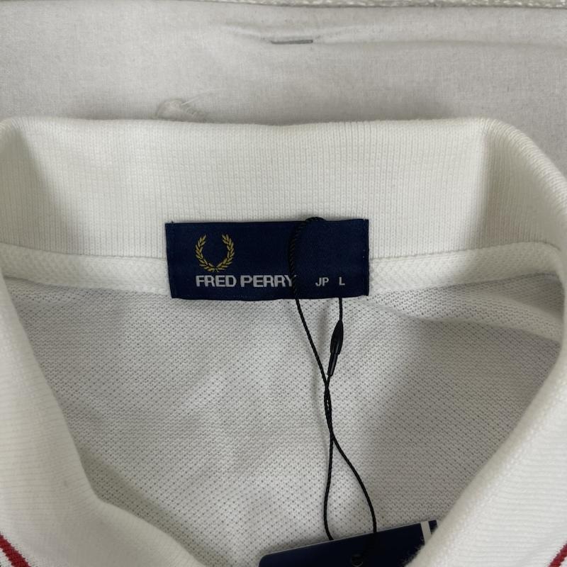 フレッドペリー FRED PERRY ポロシャツ 半袖 日本製 ティップライン ロゴ 刺繍 ポロシャツ f1102 L 白 / ホワイト / white メンズ USED 古着 中古 50161416