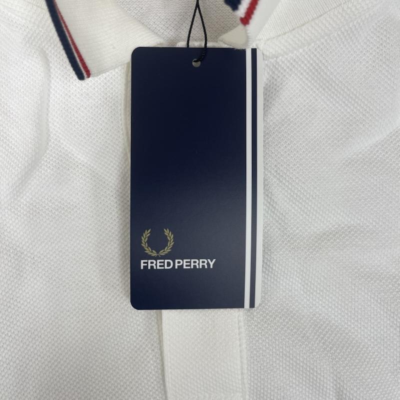 フレッドペリー FRED PERRY ポロシャツ 半袖 日本製 ティップライン ロゴ 刺繍 ポロシャツ f1102 L 白 / ホワイト / white メンズ USED 古着 中古 50161416