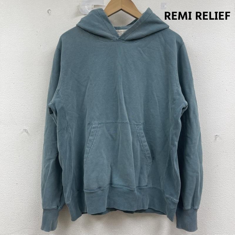レミ レリーフ REMI RELIEF パーカー 長袖 日本製 SP加工 裏毛 パーカー フーディー rn6002sdg M 水色 / ライトブルー / メンズ USED 古着 中古 50161418