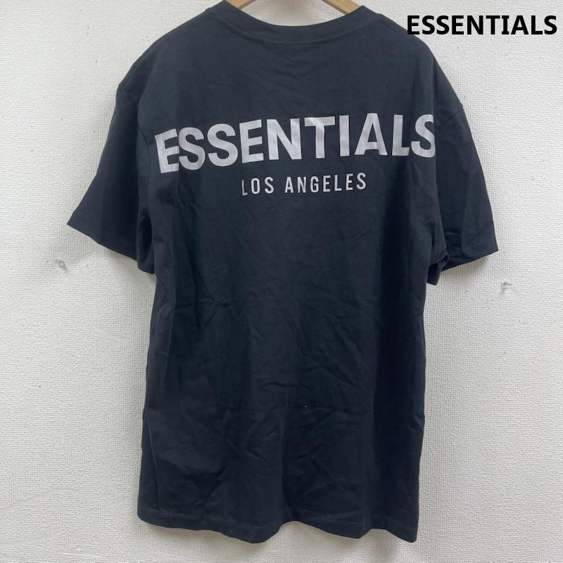 エッセンシャルズ ESSENTIALS Tシャツ 長袖 LA限定 ボクシーロゴ プリント Tシャツ カットソー M 黒 / ブラック / black メンズ USED 古着 中古 50161420