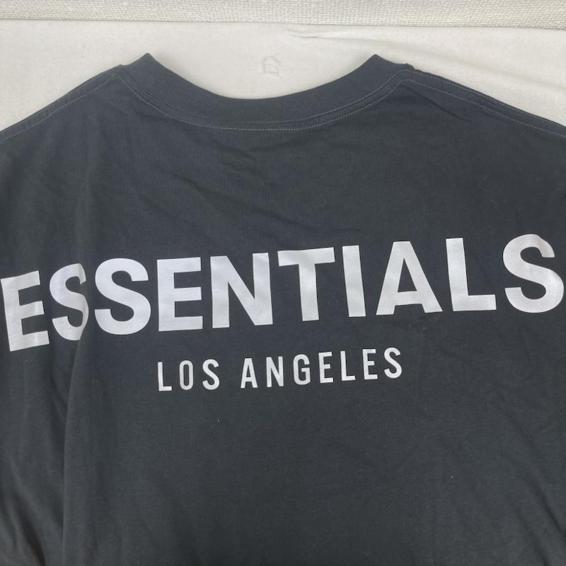 エッセンシャルズ ESSENTIALS Tシャツ 長袖 LA限定 ボクシーロゴ プリント Tシャツ カットソー M 黒 / ブラック / black メンズ USED 古着 中古 50161420