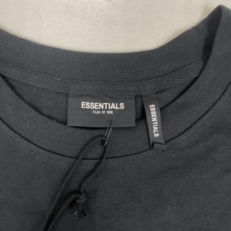エッセンシャルズ ESSENTIALS Tシャツ 長袖 LA限定 ボクシーロゴ プリント Tシャツ カットソー M 黒 / ブラック / black メンズ USED 古着 中古 50161420