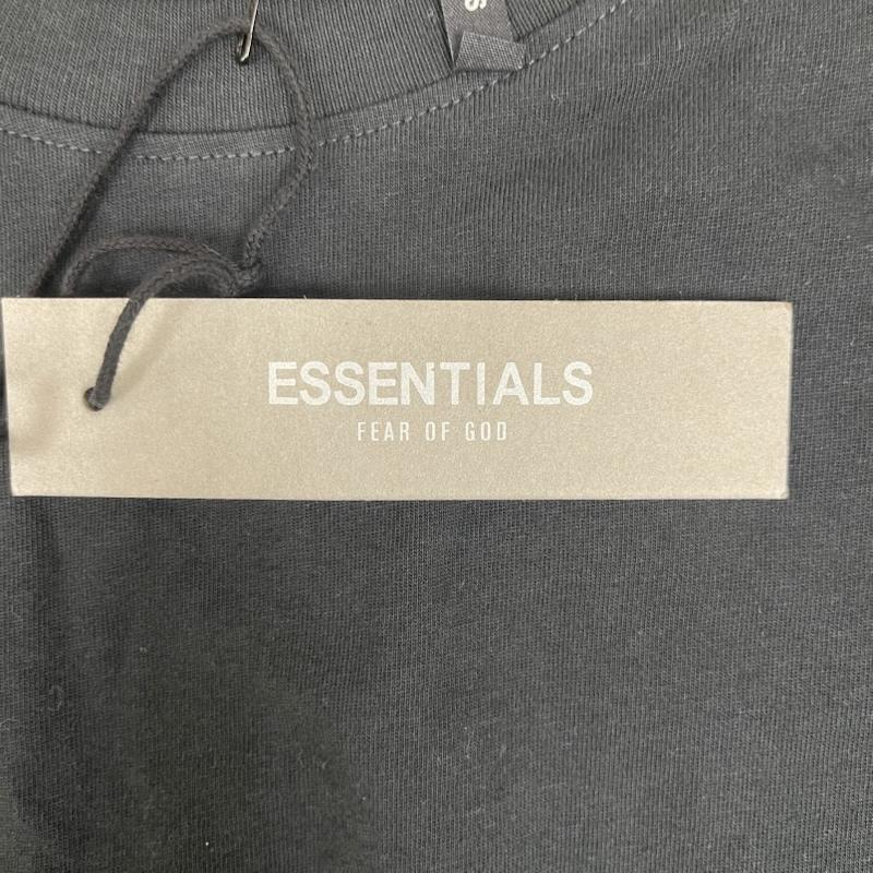 エッセンシャルズ ESSENTIALS Tシャツ 長袖 LA限定 ボクシーロゴ プリント Tシャツ カットソー M 黒 / ブラック / black メンズ USED 古着 中古 50161420