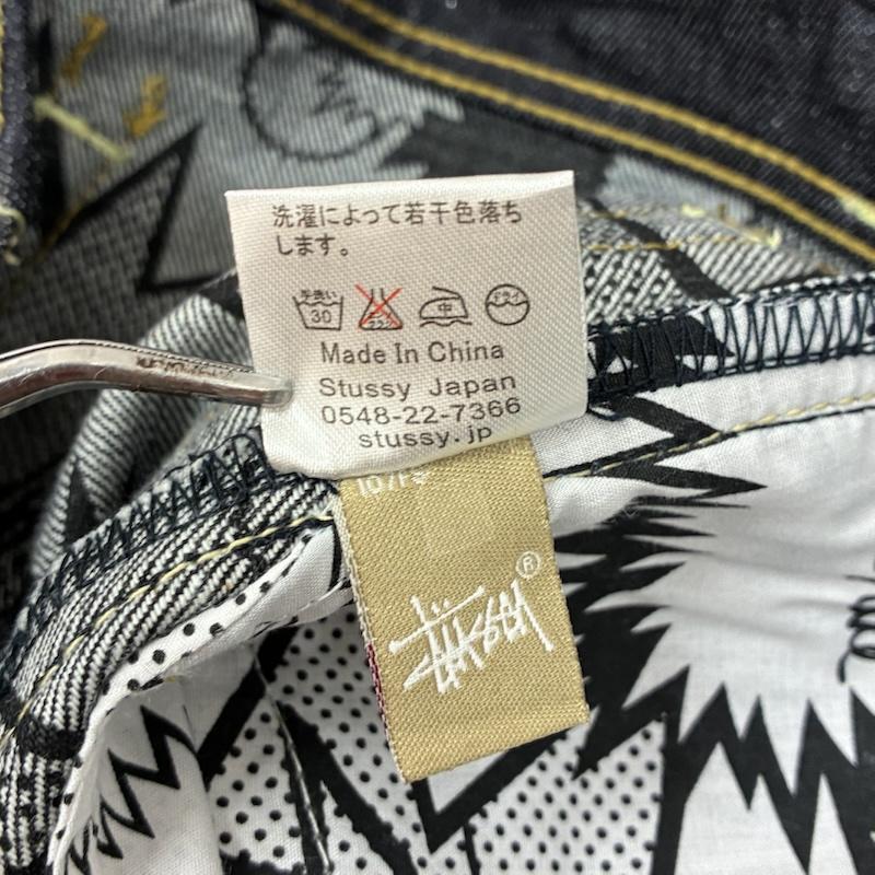 ステューシー STUSSY パンツ デニム、ジーンズ ROUGH AND RUGGED DENIM 裏総柄 切替 デニムパンツ 30インチ メンズ USED 古着 中古 50161425