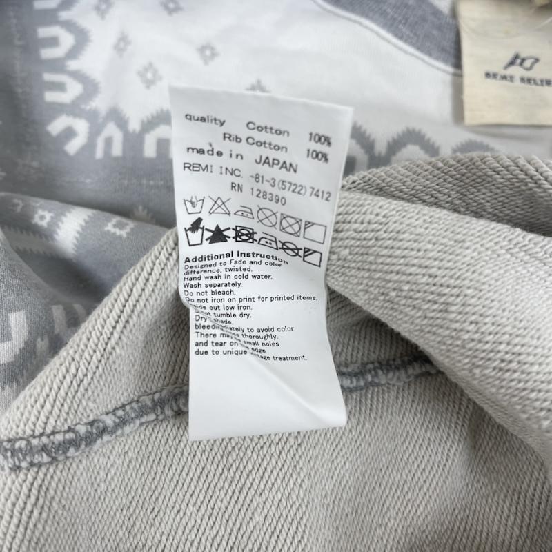 レミ レリーフ REMI RELIEF トレーナー 長袖 日本製 雪柄 ノルディック クルーネック スウェット トレーナー S 灰 / グレー / gray レディース USED 古着 中古 50161428
