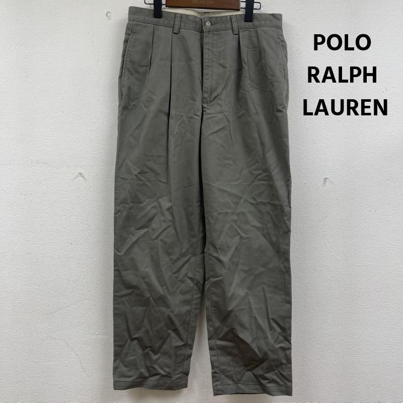 ポロラルフローレン POLO RALPH LAUREN パンツ ワークパンツ、ペインターパンツ 90s 2タック チノパンツ ポロチノ ワイド パンツ M グレージュ / グレージュ / メンズ USED 古着 中古 50161436
