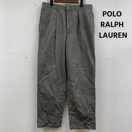 ポロラルフローレン POLO RALPH LAUREN パンツ ワークパンツ、ペインターパンツ 90s 2タック チノパンツ ポロチノ ワイド パンツ M グレージュ / グレージュ / メンズ USED 古着 中古 50161436