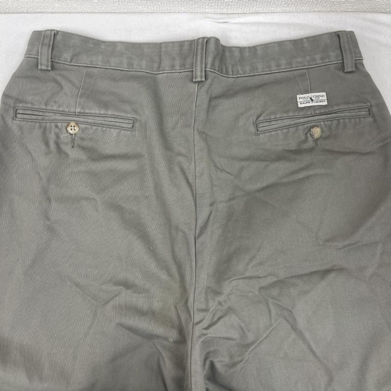 ポロラルフローレン POLO RALPH LAUREN パンツ ワークパンツ、ペインターパンツ 90s 2タック チノパンツ ポロチノ ワイド パンツ M グレージュ / グレージュ / メンズ USED 古着 中古 50161436