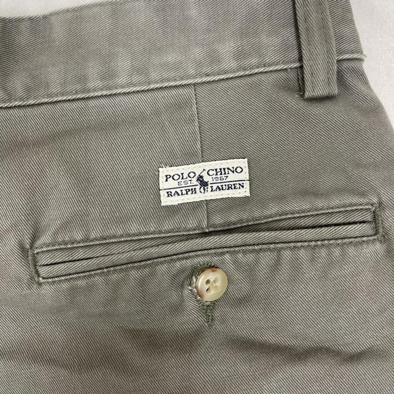 ポロラルフローレン POLO RALPH LAUREN パンツ ワークパンツ、ペインターパンツ 90s 2タック チノパンツ ポロチノ ワイド パンツ M グレージュ / グレージュ / メンズ USED 古着 中古 50161436