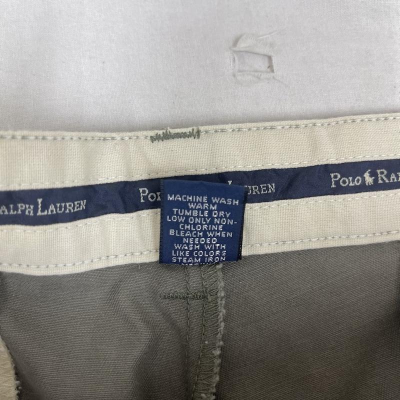 ポロラルフローレン POLO RALPH LAUREN パンツ ワークパンツ、ペインターパンツ 90s 2タック チノパンツ ポロチノ ワイド パンツ M グレージュ / グレージュ / メンズ USED 古着 中古 50161436