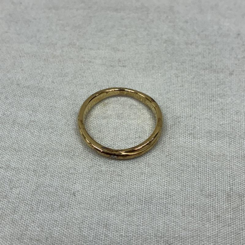 エテ ete アクセサリー 指輪 ダイヤモンド クロス リング Silver925 イエローゴールド コーティング 0.008ct 11号 - レディース USED 古着 中古 50161445