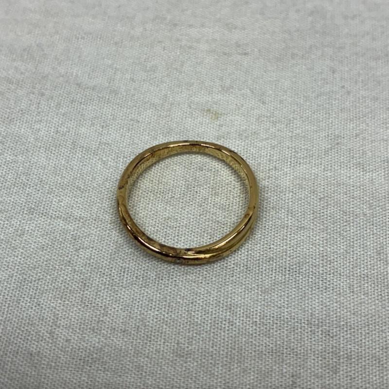 エテ ete アクセサリー 指輪 ダイヤモンド クロス リング Silver925 イエローゴールド コーティング 0.008ct 11号 - レディース USED 古着 中古 50161445