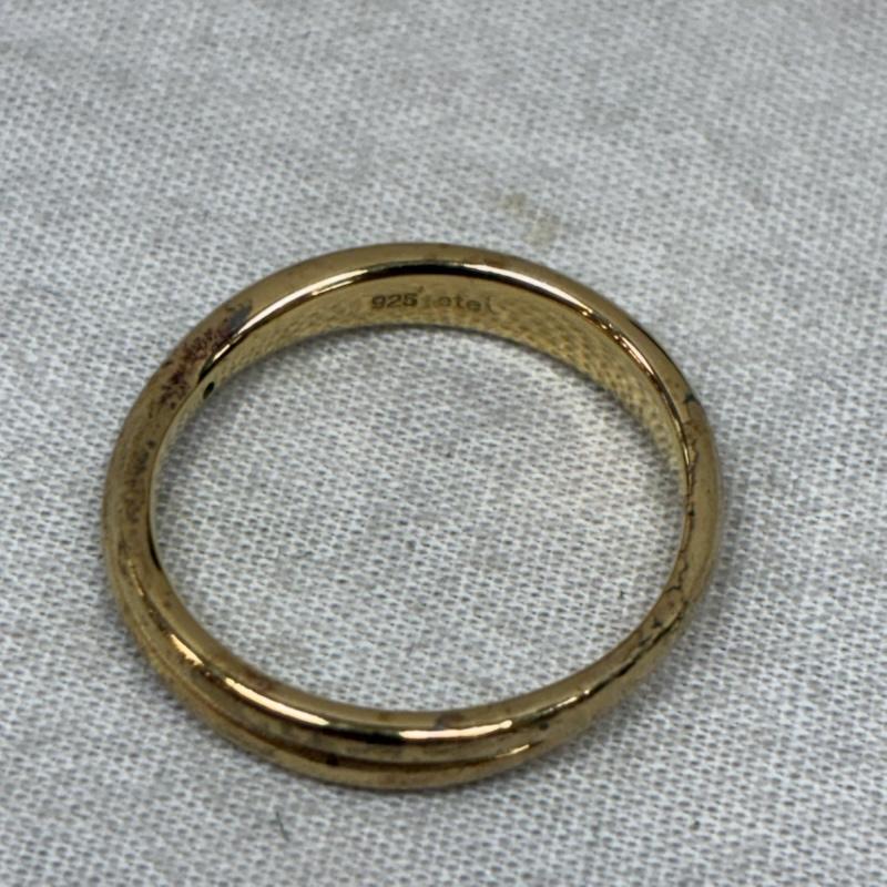 エテ ete アクセサリー 指輪 ダイヤモンド クロス リング Silver925 イエローゴールド コーティング 0.008ct 11号 - レディース USED 古着 中古 50161445