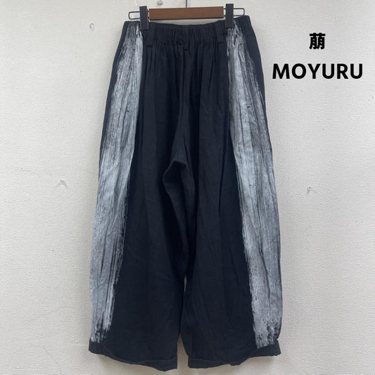 古着 USED パンツ ワークパンツ、ペインターパンツ 萠 MOYURU グラデーション ライン デザイン ワイド パンツ 黒 / ブラック / black レディース USED 古着 中古 50161454