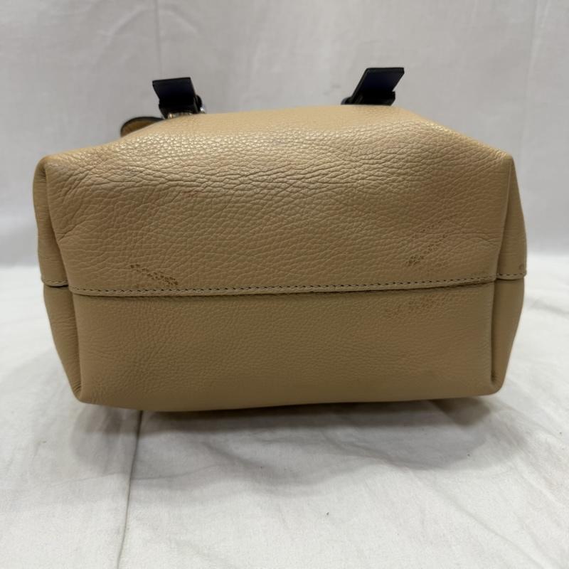 古着 USED リュックサック、デイパック リュックサック、デイバッグ bagolo ITALY製 ピンズカスタムデイパック リュックサック レザー ベージュ×ブルー - ベージュ / ベージュ / beige レディース USED 古着 中古 50161460