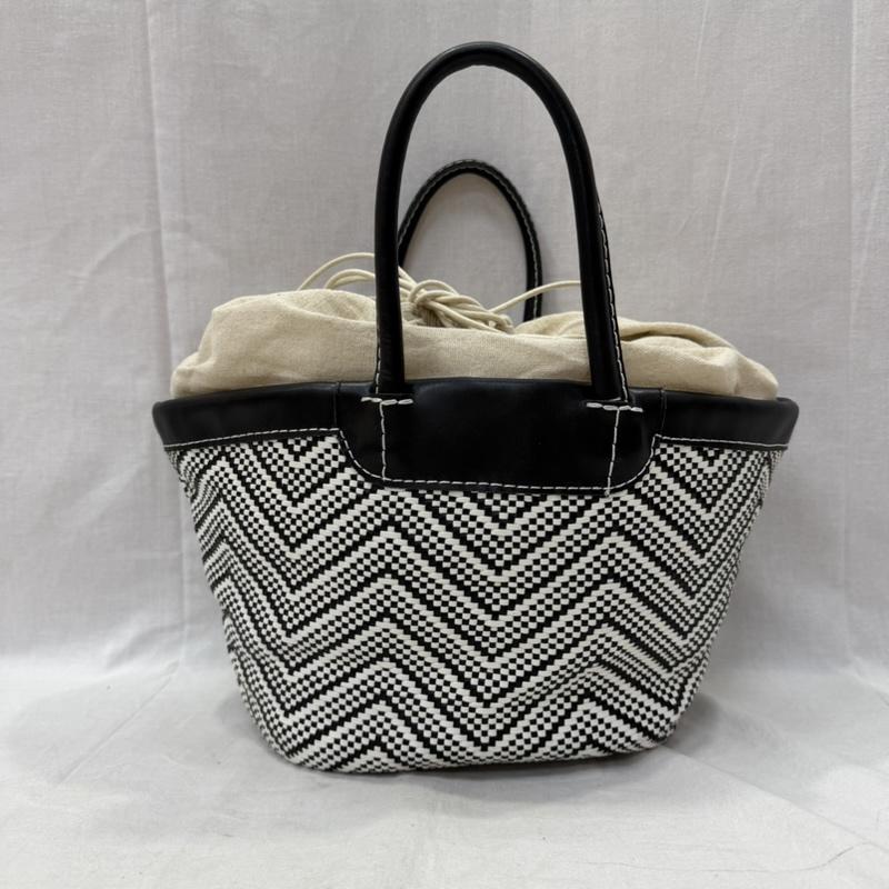 古着 USED トートバッグ トートバッグ Trenta sei メッシュトートバッグ black×white - 総柄 黒 / ブラック / black X 白 / ホワイト / white レディース USED 古着 中古 50161462