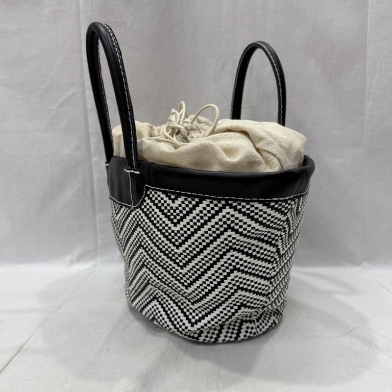 古着 USED トートバッグ トートバッグ Trenta sei メッシュトートバッグ black×white - 総柄 黒 / ブラック / black X 白 / ホワイト / white レディース USED 古着 中古 50161462