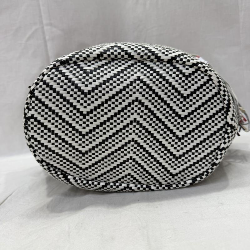 古着 USED トートバッグ トートバッグ Trenta sei メッシュトートバッグ black×white - 総柄 黒 / ブラック / black X 白 / ホワイト / white レディース USED 古着 中古 50161462