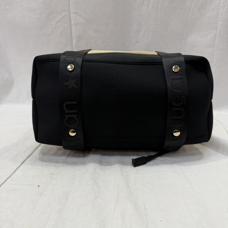 古着 USED トートバッグ トートバッグ PLUS an プラスアン 2way bag トート ショルダー ナイロン ベージュ×ブラック - ロゴ、文字 黒 / ブラック / black X ベージュ / ベージュ / beige レディース USED 古着 中古 50161463