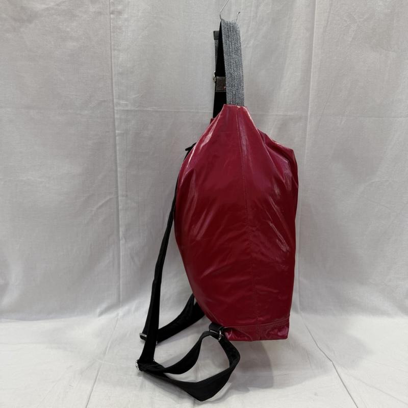 古着 USED リュックサック、デイパック リュックサック、デイバッグ PLUS an 2way リュックサック ハンドバッグ 光沢素材 マゼンタ×シルバー - マゼンタ / マゼンタ / レディース USED 古着 中古 50161465