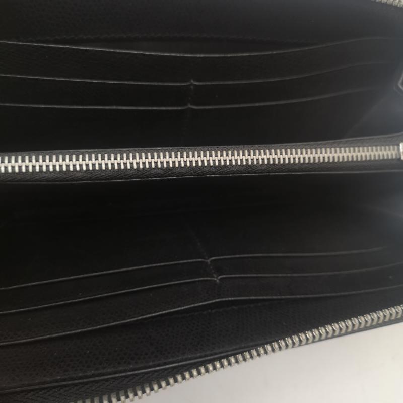 エンポリオアルマーニ EMPORIO ARMANI 財布 長財布 ラウンドファスナー 長財布 ロングウォレット - 黒 / ブラック / black メンズ USED 古着 中古 50161469
